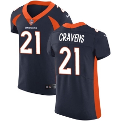 Nike Broncos #21 Su a Cravens Navy Blue Alternate Mens Stitched NFL Vapor Untouchable Elite Jersey