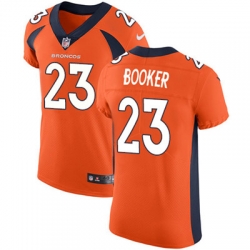 Nike Broncos #23 Devontae Booker Orange Team Color Mens Stitched NFL Vapor Untouchable Elite Jersey