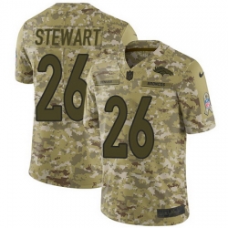 Nike Broncos #26 Darian Stewart Camo Mens Stitched NFL Limited 2018 Salute To Service Jersey