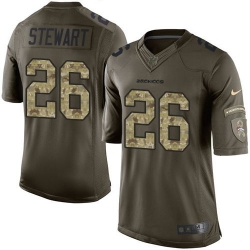 Nike Broncos #26 Darian Stewart Green Mens Stitched NFL Limited Salute To Service Jersey