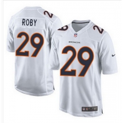 Nike Broncos #29 Bradley Roby White Mens Stitched NFL Game Event Jersey