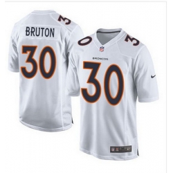 Nike Broncos #30 David Bruton White Mens Stitched NFL Game Event Jersey