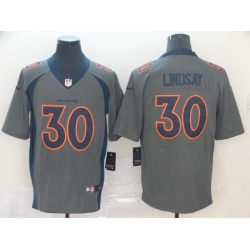 Nike Broncos 30 Phillip Lindsay Gray Inverted Legend Limited Jersey