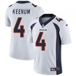 Nike Broncos #4 Case Keenum White Mens Stitched NFL Vapor Untouchable Limited Jersey