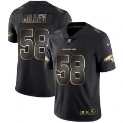 Nike Broncos 58 Von Miller Black Gold Vapor Untouchable Limited Jersey