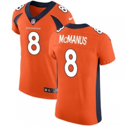 Nike Broncos #8 Brandon McManus Orange Team Color Mens Stitched NFL Vapor Untouchable Elite Jersey