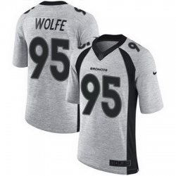 Nike Broncos #95 Derek Wolfe Gray Mens Stitched NFL Limited Gridiron Gray II Jersey