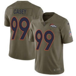 Nike Broncos 99 Jurrell Casey Olive Men Stitched NFL Limited 2017 Salute To Service Jersey