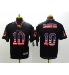 Nike Denver Broncos 10 Emmanuel Sanders Black Elite USA Flag Fashion NFL Jersey