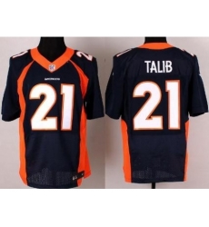 Nike Denver Broncos 21 Aqib Talib Blue Elite NFL Jersey