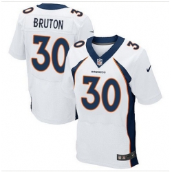 Nike Denver Broncos #30 David Bruton White Mens Stitched NFL New Elite Jersey