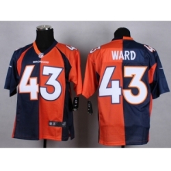 Nike Denver Broncos 43 T.J. Ward blue-orange Elite Splite NFL Jersey