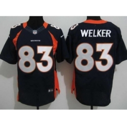 Nike Denver Broncos 83 Wes Welker Blue Elite NFL Jersey