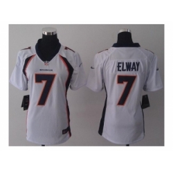 Nike Women Jerseys Denver Broncos #7 Elway white