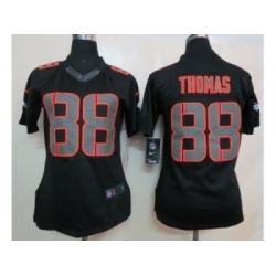 Nike Women NFL Denver Broncos #88 Demaryius Thomas Black Jerseys(Impact Limited)