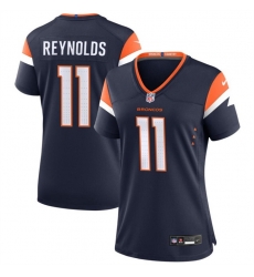 Women Denver Broncos 11 Josh Reynolds Navy 2024 Alternate Stitched Jersey