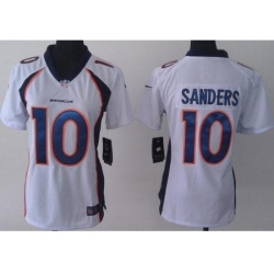 Women Nike Denver Broncos 10 Emmanuel Sanders White NFL Jerseys