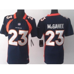 Women Nike Denver Broncos 23 Willis McGahee Blue NFL Jerseys