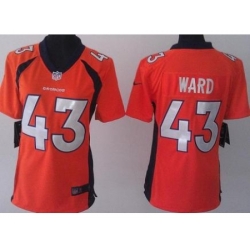 Women Nike Denver Broncos #43 T.J. Ward Orange NFL Jerseys