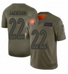 Womens Denver Broncos 22 Kareem Jackson Limited Camo 2019 Salute to Service Football Jersey