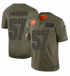 Womens Denver Broncos 57 Tom Jackson Limited Camo 2019 Salute to Service Football Jersey