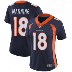 Womens Nike Denver Broncos 18 Peyton Manning Navy Blue Alternate Vapor Untouchable Limited Player NFL Jersey