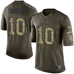 Nike Broncos #10 Emmanuel Sanders Green Youth Stitched NFL Limited Salute to Service Jersey