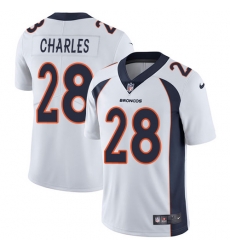 Nike Broncos #28 Jamaal Charles White Youth Stitched NFL Vapor Untouchable Limited Jersey