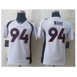 Nike Youth Denver Broncos #94 Ware White Jerseys