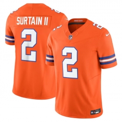 Youth Denver Broncos 2 Pat Surtain II Orange F U S E  Mile High Collection 1977 Throwback Vapor Limited Stitched Football Jersey