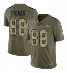 Youth Nike Denver Broncos 88 Demaryius Thomas Limited OliveCamo 2017 Salute to Service NFL Jersey