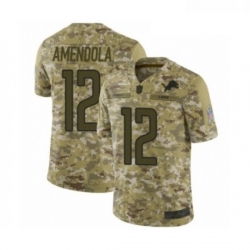 Men Detroit Lions 12 Danny Amendola Limited Camo 2018 Salute to Service Football Jersey