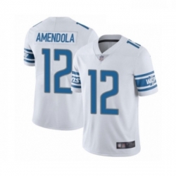 Men Detroit Lions 12 Danny Amendola White Vapor Untouchable Limited Player Football Jersey