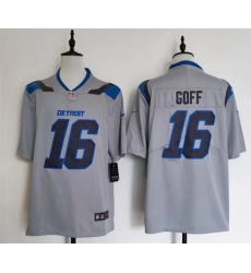 Men Detroit Lions  16 Jared Goff Silver 2026 Rivalries Collection Limited Stitched Football Jersey