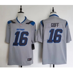 Men Detroit Lions  16 Jared Goff Silver 2026 Rivalries Collection Limited Stitched Football Jersey