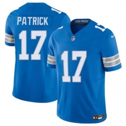 Men Detroit Lions 17 Tim Patrickn Blue 2024 F U S E Vapor Limited Stitched Jersey