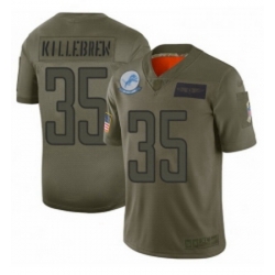 Men Detroit Lions 35 Miles Killebrew Limited Camo 2019 Salute to Service Football Jersey