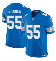 Men Detroit Lions 55 Derrick Barnes Blue 2025 F U S E  Vapor Limited Stitched Jersey Men Detroit Lions 55 Derrick Barnes Blue 2025 F U S E  Vapor Limited Stitched Jersey