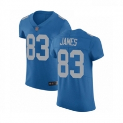 Men Detroit Lions 83 Jesse James Blue Alternate Vapor Untouchable Elite Player Football Jersey