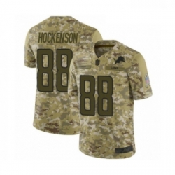 Men Detroit Lions 88 TJ Hockenson Limited Camo 2018 Salute to Service Football Jersey