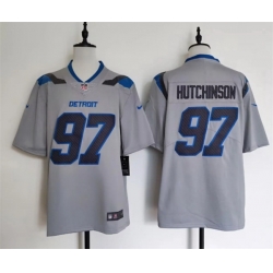Men Detroit Lions  97 Aidan Hutchinson Silver 2026 Rivalries Collection Limited Stitched Football Jersey