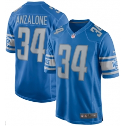 Men Detroit Lions Alex Anzalone #34 Blue F U S E Stitched Jersey