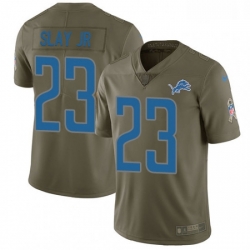 Men Nike Detroit Lions 23 Darius Slay Jr Limited Olive 2017 Salute to Service NFL Jersey