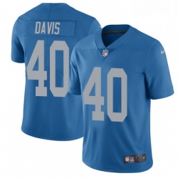 Men Nike Detroit Lions 40 Jarrad Davis Limited Blue Alternate Vapor Untouchable NFL Jersey