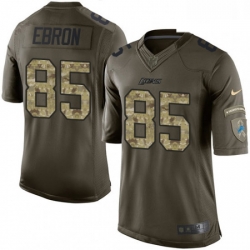 Men Nike Detroit Lions 85 Eric Ebron Elite Green Salute to Service NFL Jersey