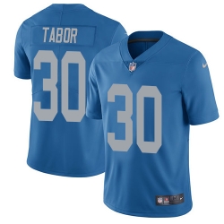 Nike Lions #30 Teez Tabor Blue Throwback Mens Stitched NFL Vapor Untouchable Limited Jersey