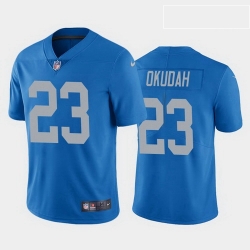 men jeff okudah detroit lions blue vapor limited jersey 