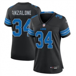 Women Detroit Lions Alex Anzalone #34 Black Vapor Stitched Nike NFL Jersey