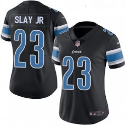 Womens Nike Detroit Lions 23 Darius Slay Jr Limited Black Rush Vapor Untouchable NFL Jersey