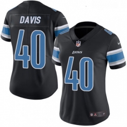 Womens Nike Detroit Lions 40 Jarrad Davis Limited Black Rush Vapor Untouchable NFL Jersey